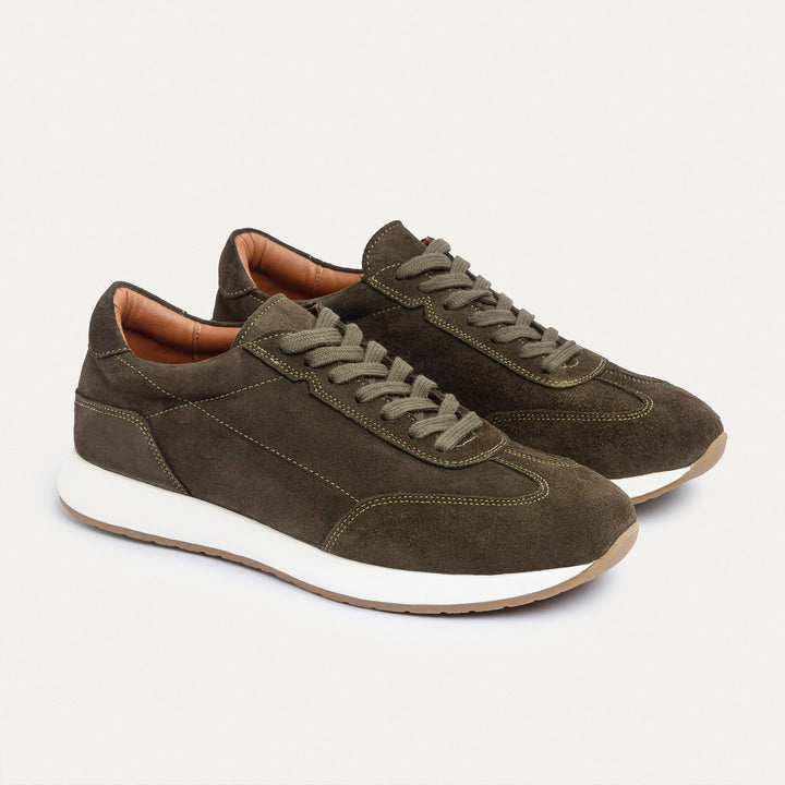 Achilles | Pro - Genuine Leather Sneakers - Olive