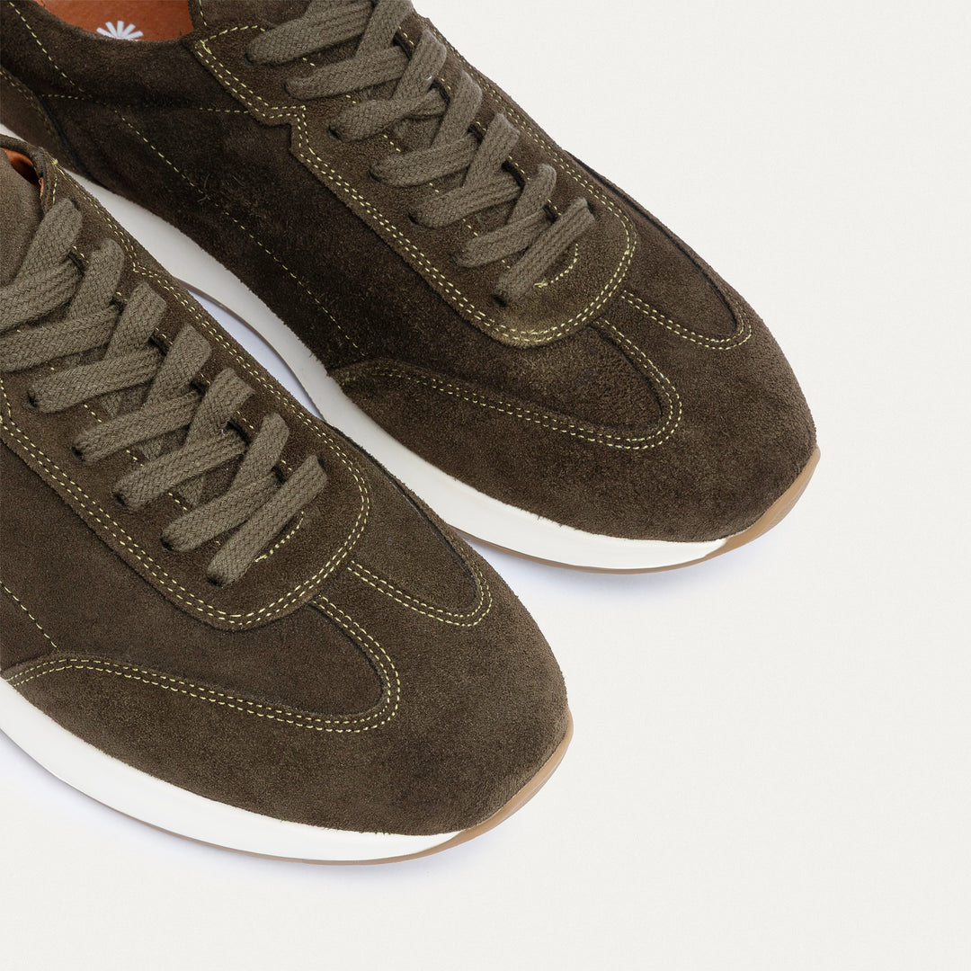 Achilles | Pro - Genuine Leather Sneakers - Olive