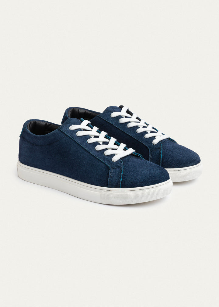 Achilles | Viale Comfort Lace-Up Men Sneakers - Suede Navy