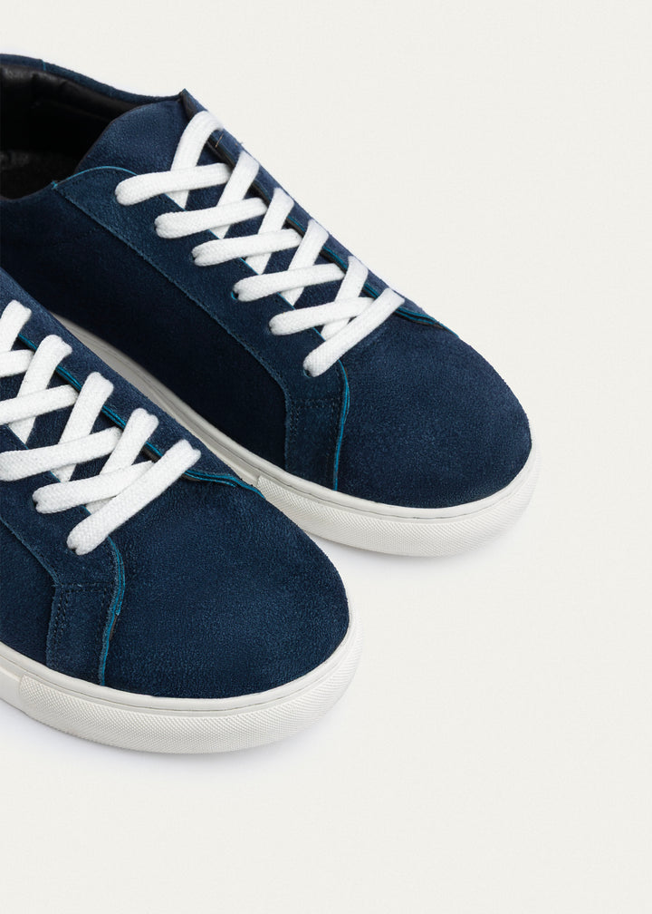 Achilles | Viale Comfort Lace-Up Men Sneakers - Suede Navy