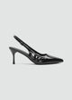 Slingback Platform Pumps - Black