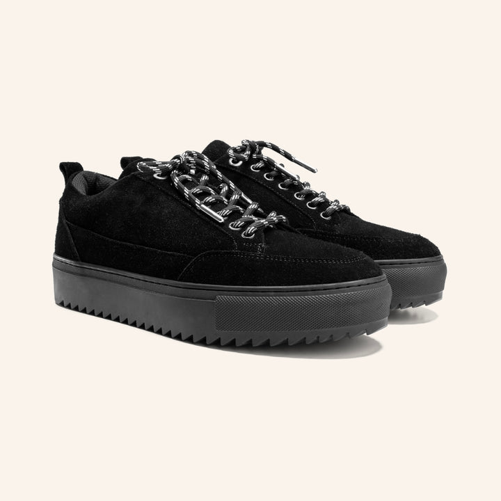 Achilles Zig 4.0 | Moc Toe Lace Up Sneakers - Black