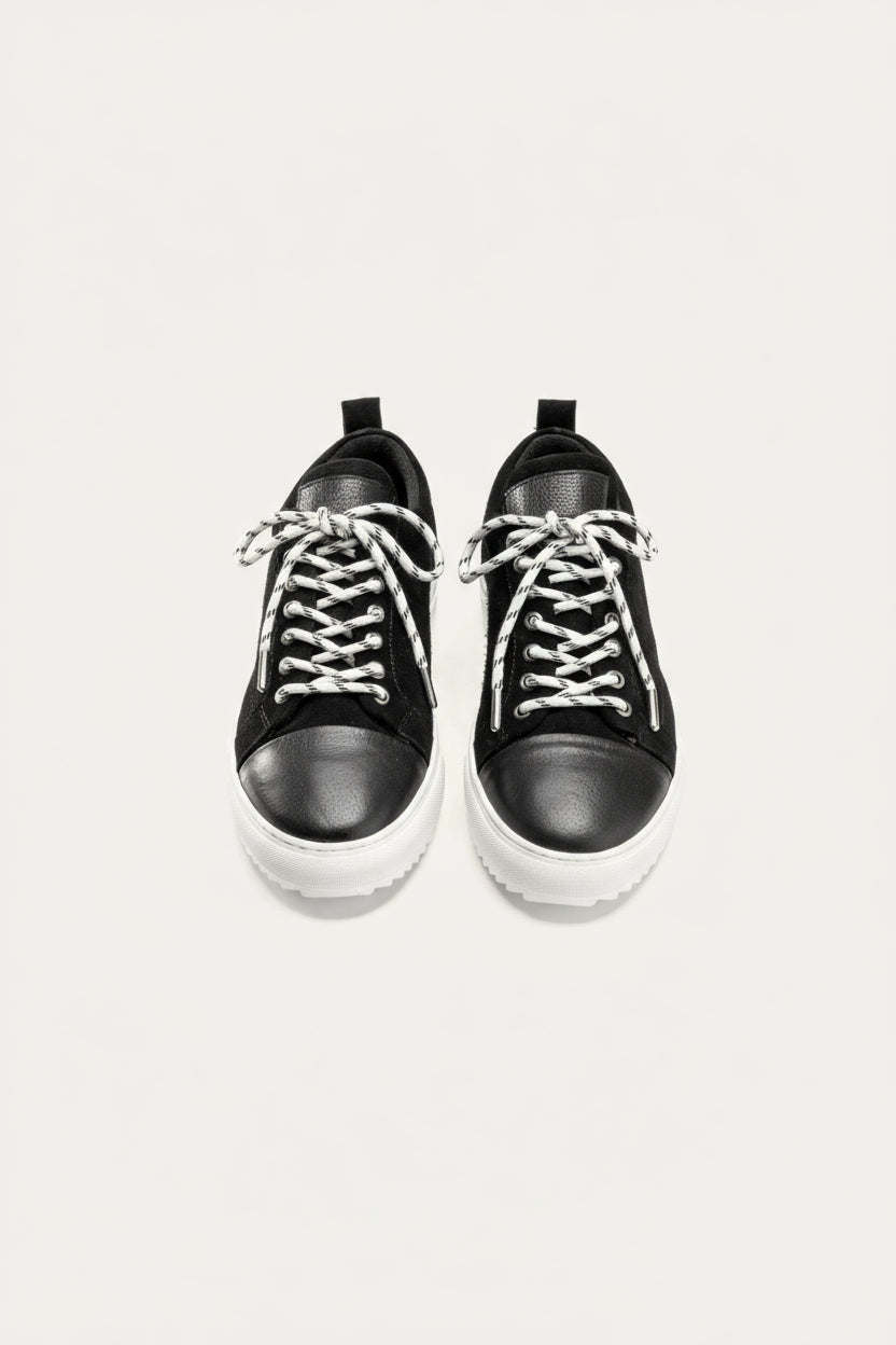Achilles Zig 3.0 | Chestnut Laceup Sneakers - B & W
