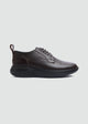Pebbled Leather Derby - Textured Brown