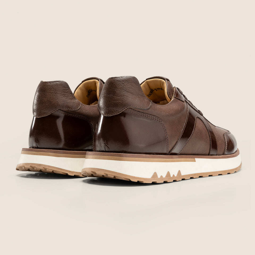 Achilles Beast | Duo Genuine Leather Ultimate Durable Sneakers - Pure Brown