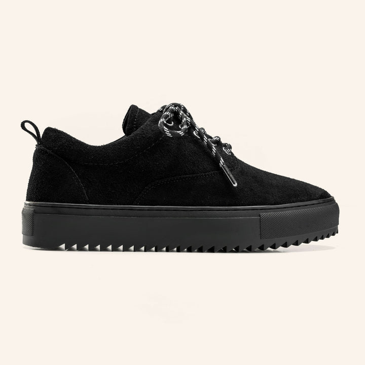 Achilles Zig 2.0 | Lace up Suede Sneakers - Black