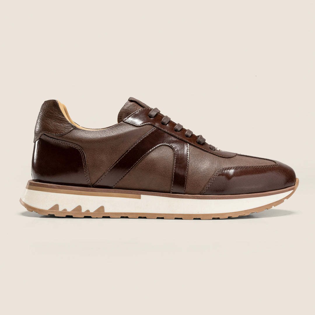 Achilles Beast | Duo Genuine Leather Ultimate Durable Sneakers - Pure Brown