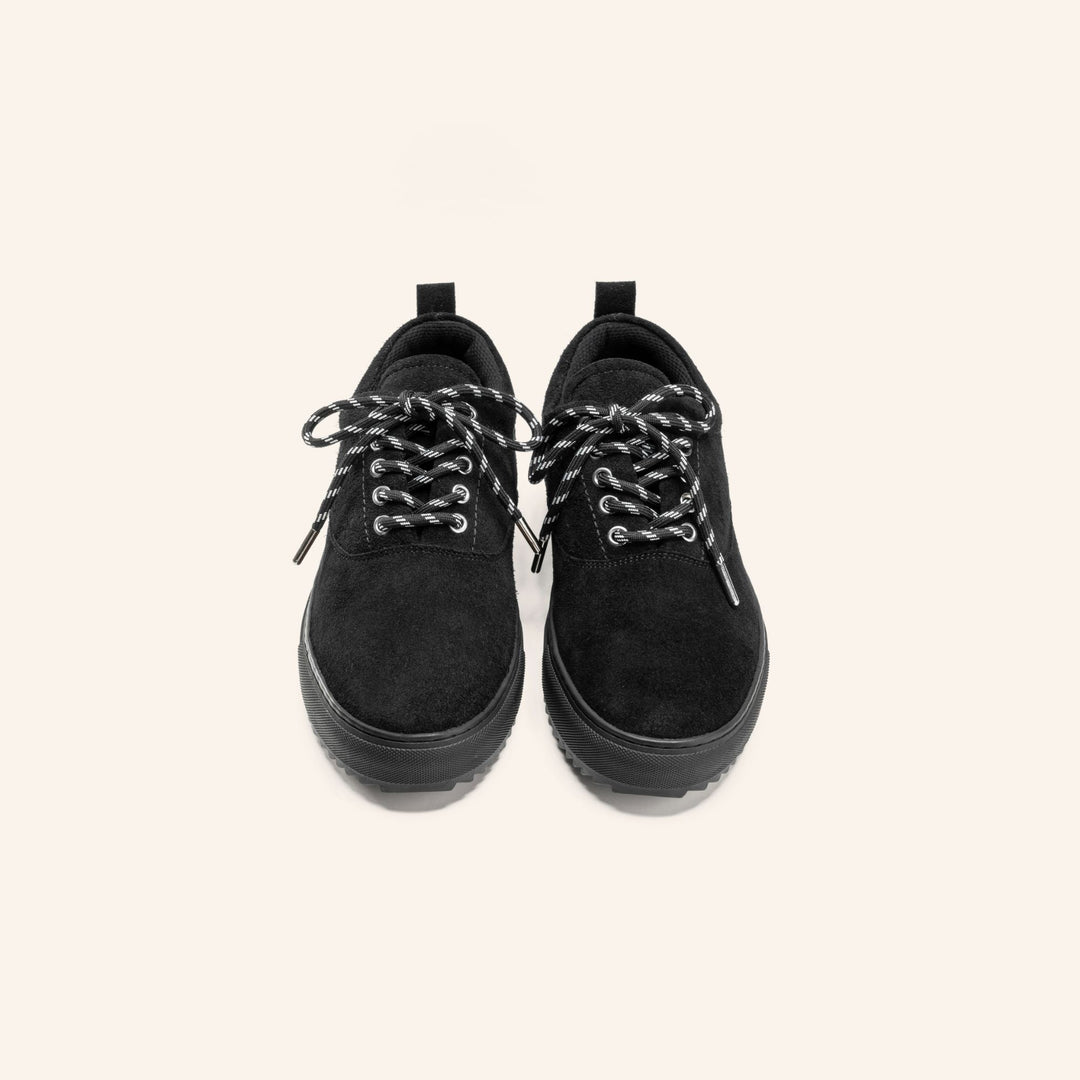 Achilles Zig 2.0 | Lace up Suede Sneakers - Black