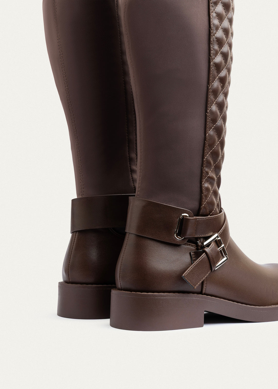 Achilles | Vienna Quilted Over-The-Knee Boots | Brown