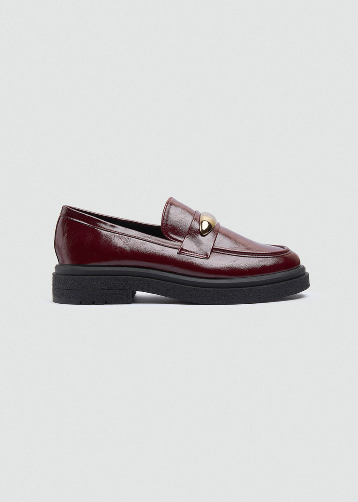 Platform Horsebit Loafers - Maroon