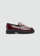 Platform Horsebit Loafers - Maroon