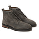 Moc Toe Suede Lace Up Genuine Leather Half Boots | Gray