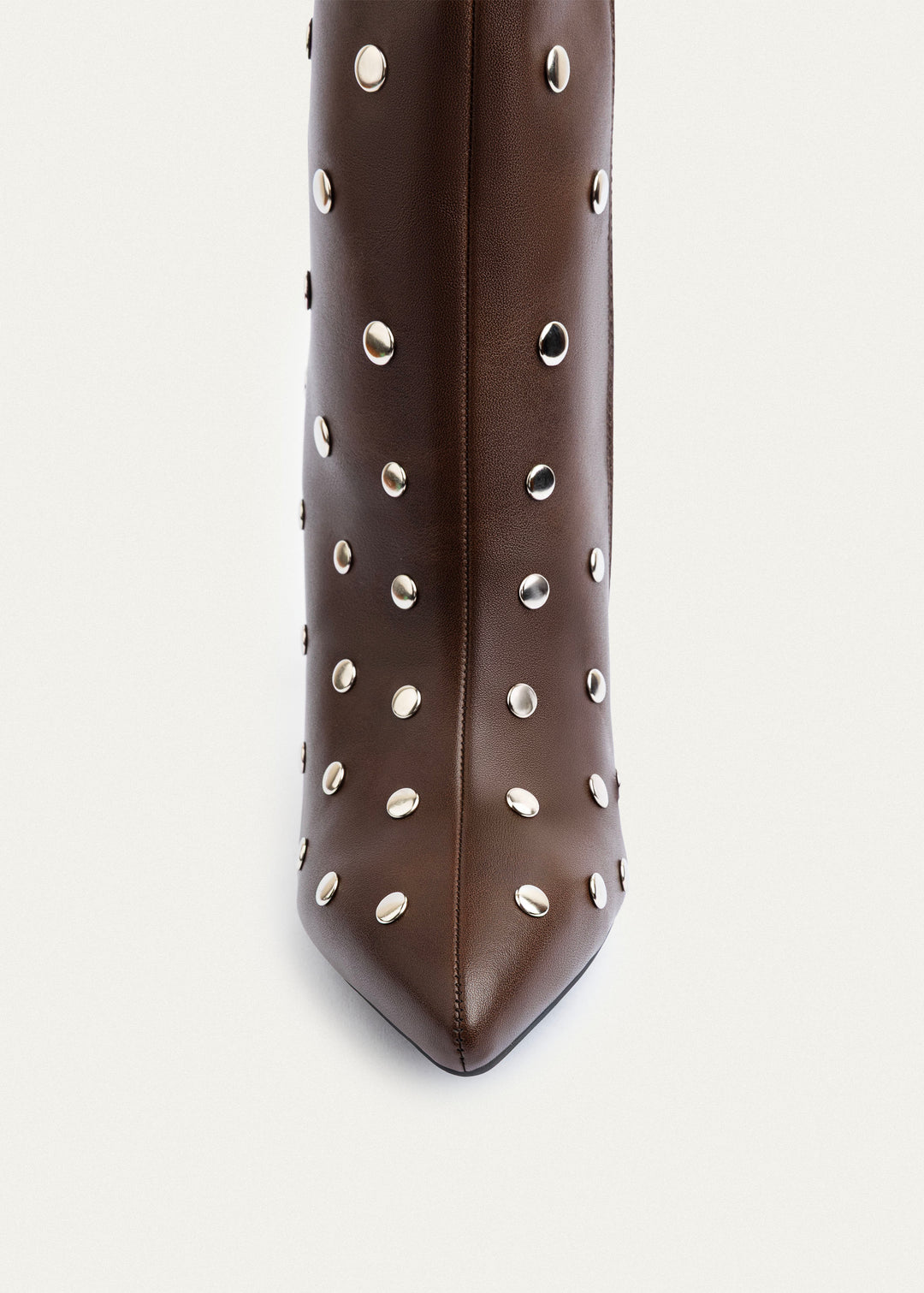Achilles | Nova Studded Heeled Boots | Brown