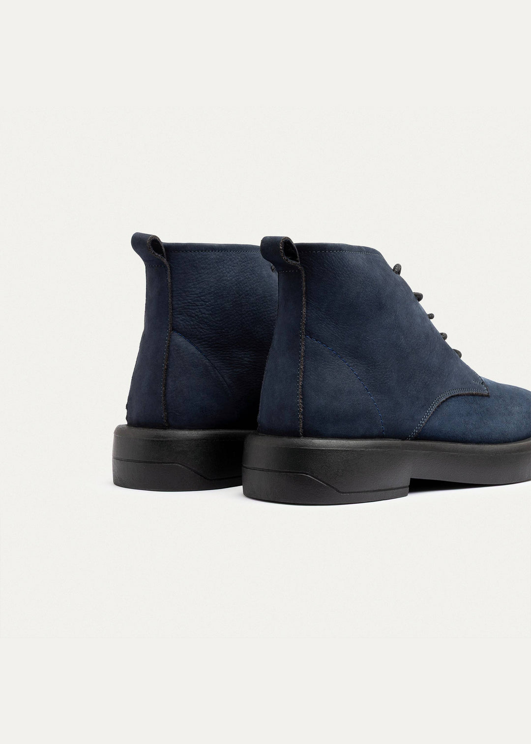 Achilles | Heritage Brogue Leather Boots | Navy Blue