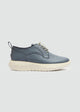 Pebbled Leather Derby - Textured Grey