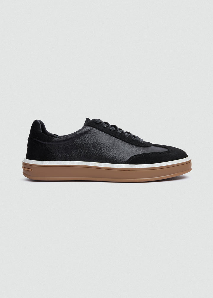 Retro Suede Sneaker - Textured Suede Black