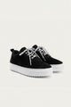 Zig 2.0 Lace up Stitchy Suede Sneakers | Black
