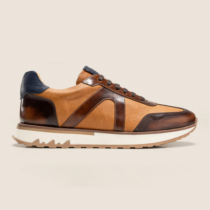 Achilles Beast | Duo Genuine Leather Ultimate Durable Sneakers - Brown X Havana