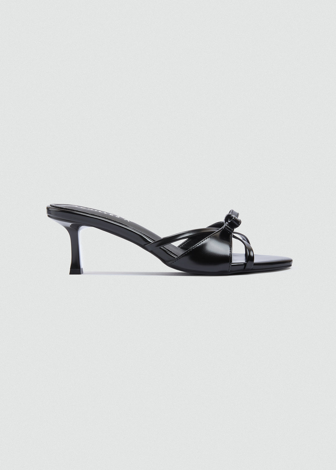 Patent Kitten Bow Heels - Black