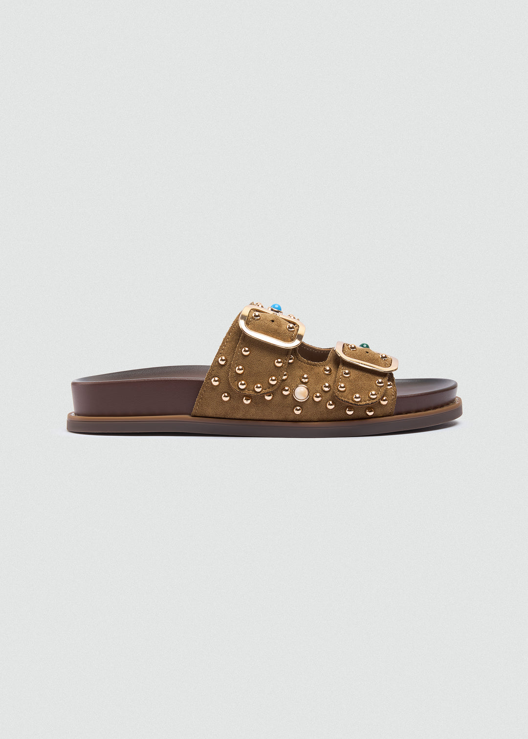 Studded Sandals - Café
