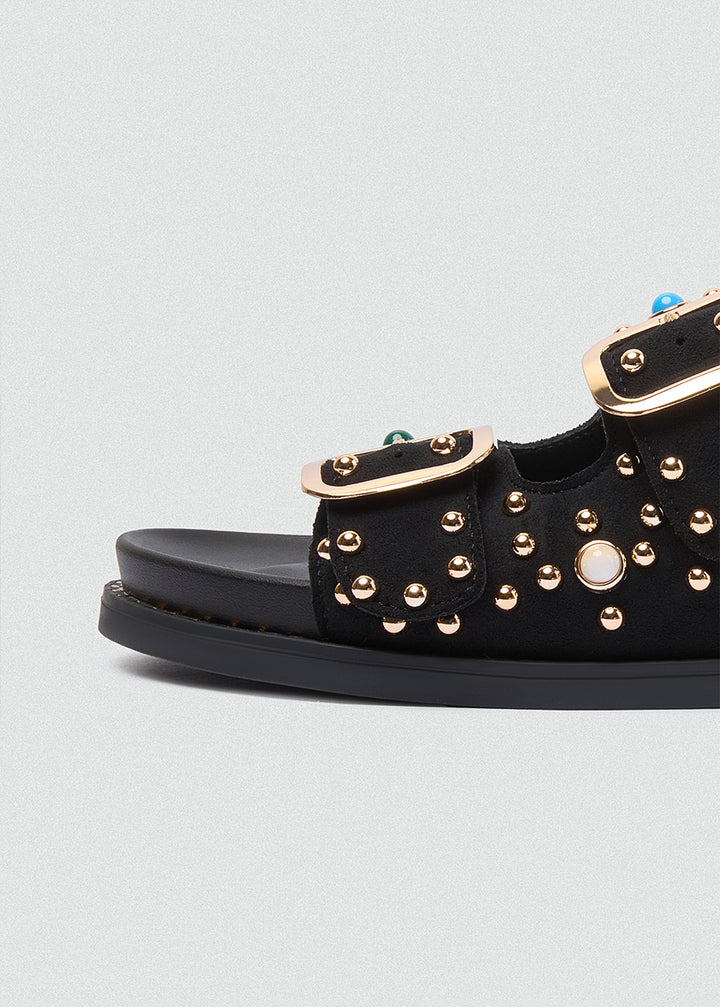 Studded Sandals - Black