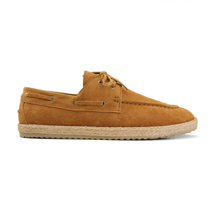 SPLIT SUEDE JUTE DECK SHOES -HAVAN