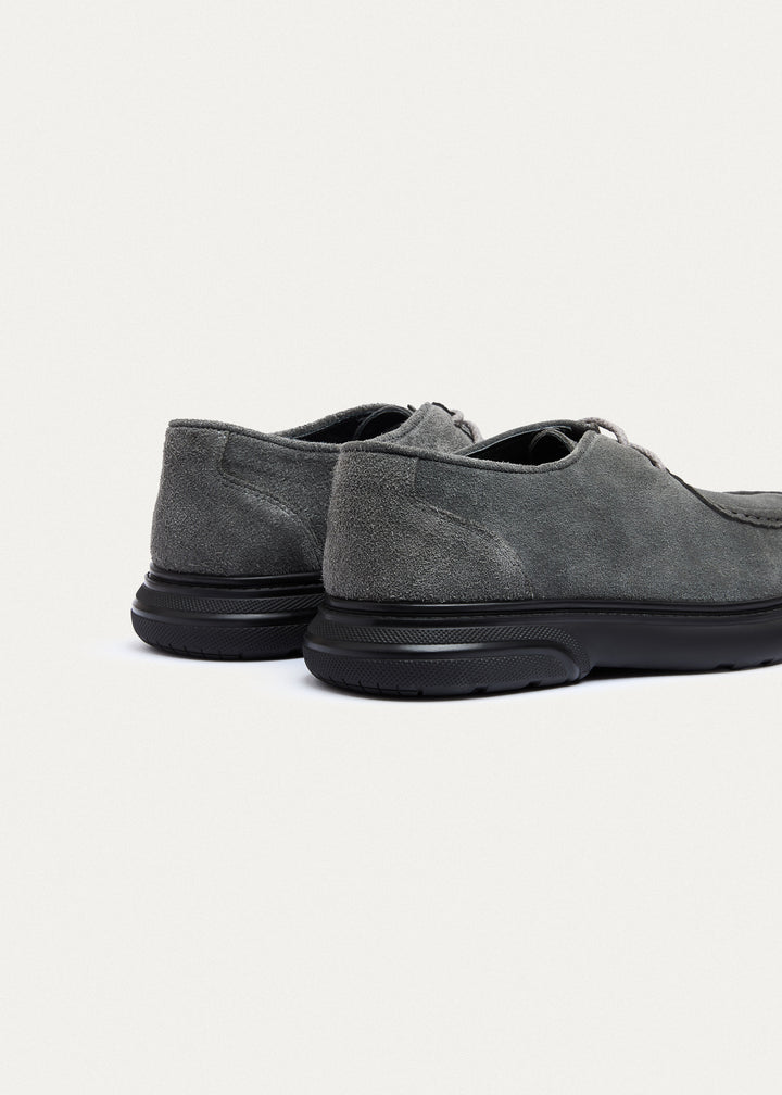 Moc-Toe Lace-Up - Suede Gray