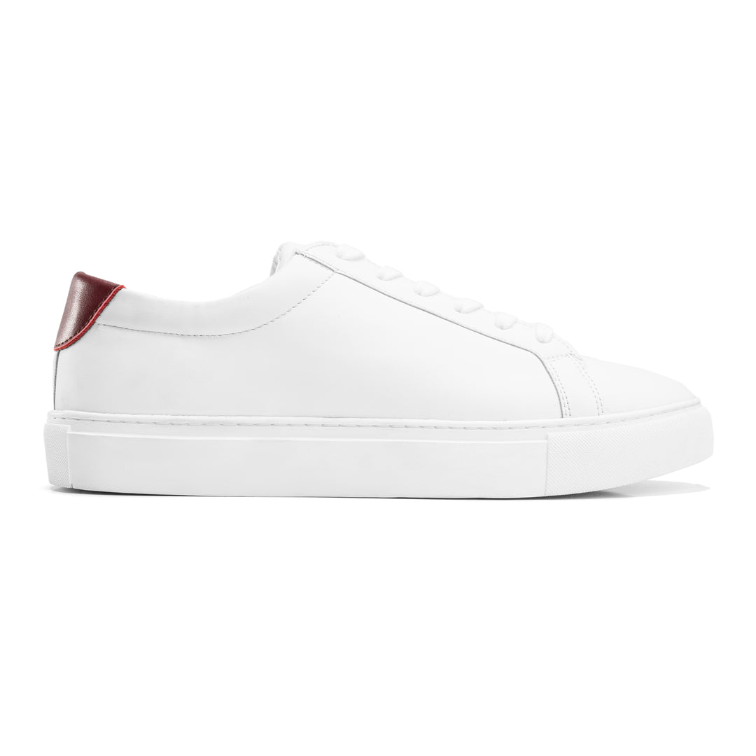 White x maroon | Smooth calf leather