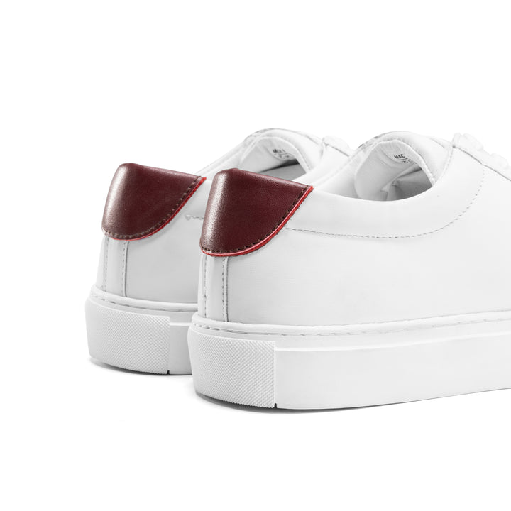 White x maroon | Smooth calf leather