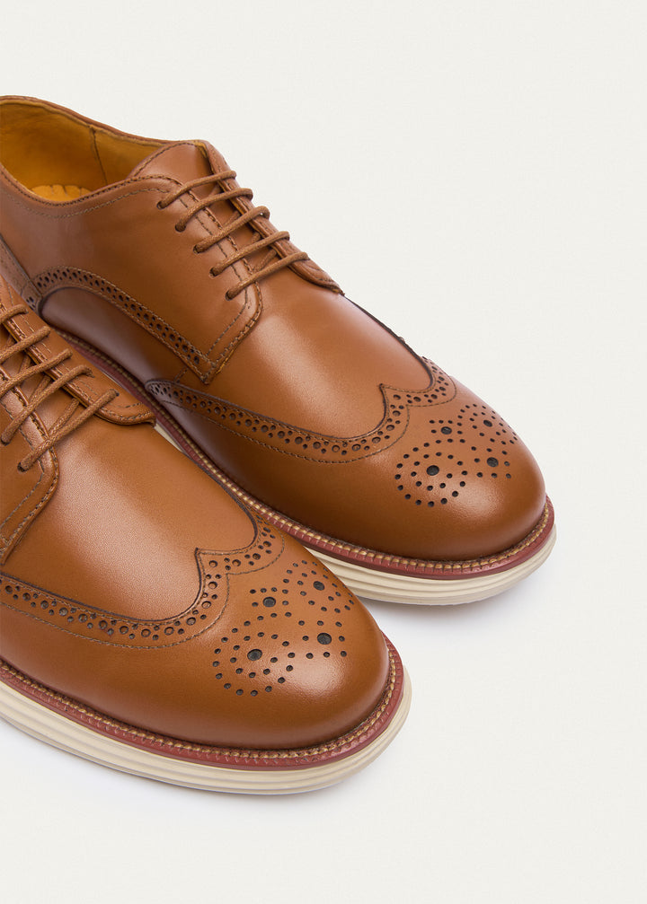 Wingtip Brogue Derby - Tan