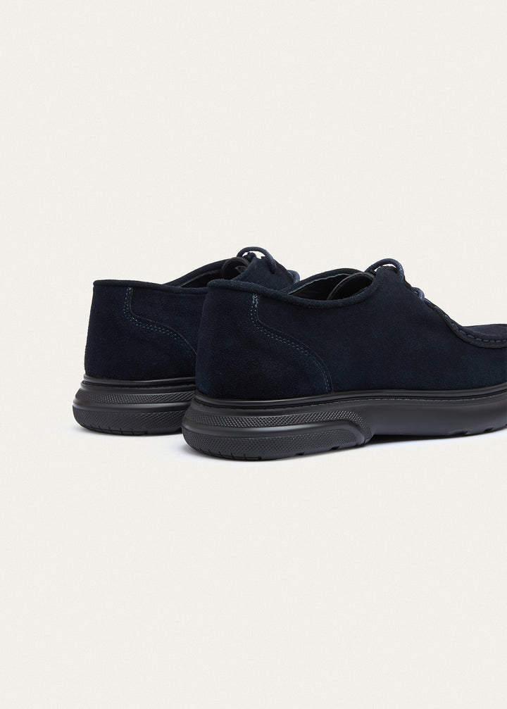 Moc-Toe Lace-Up - Suede Navy Blue