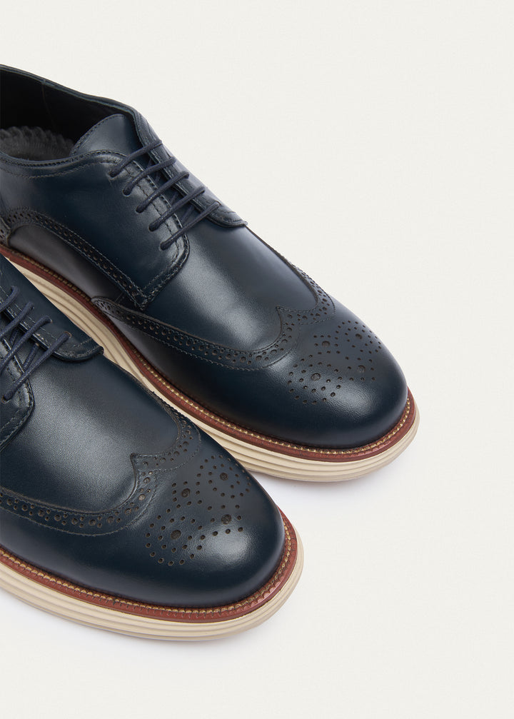 Wingtip Brogue Derby - NavyBlue