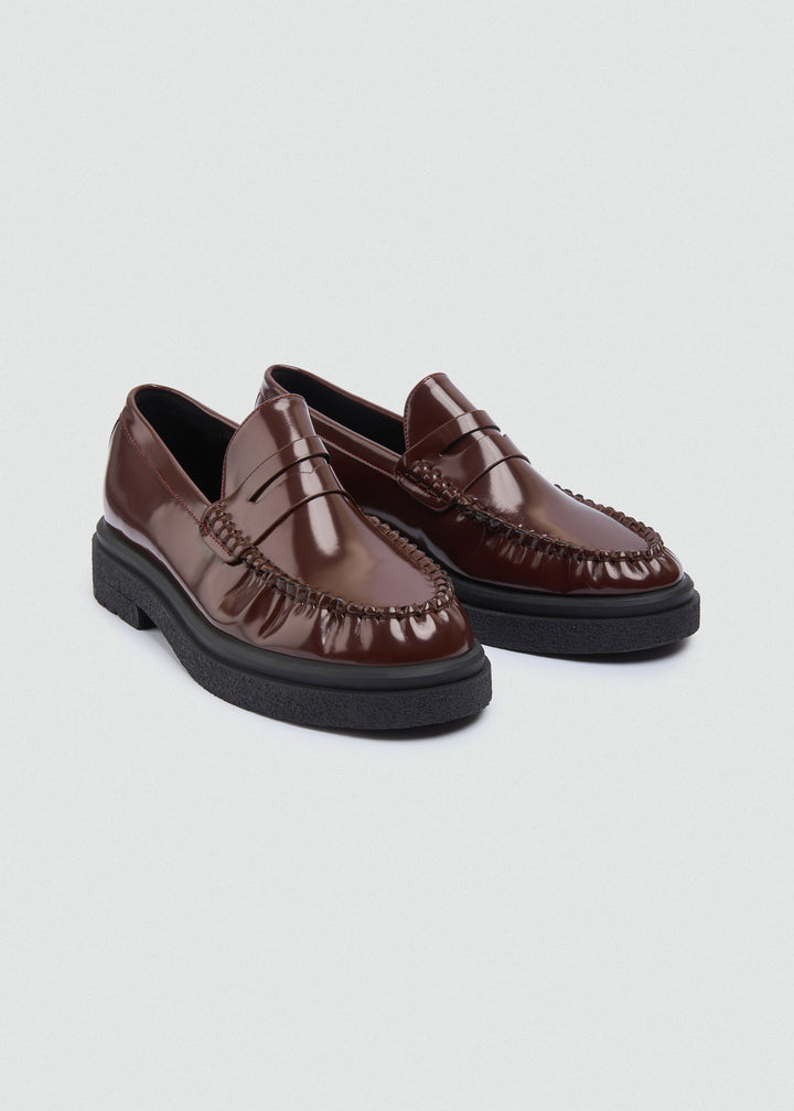 Penny Loafers Chunky Sole - Brown