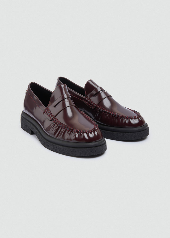 Penny Loafers Chunky Sole - Maroon