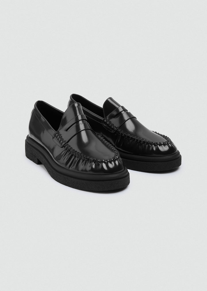 Penny Loafers Chunky Sole - Black
