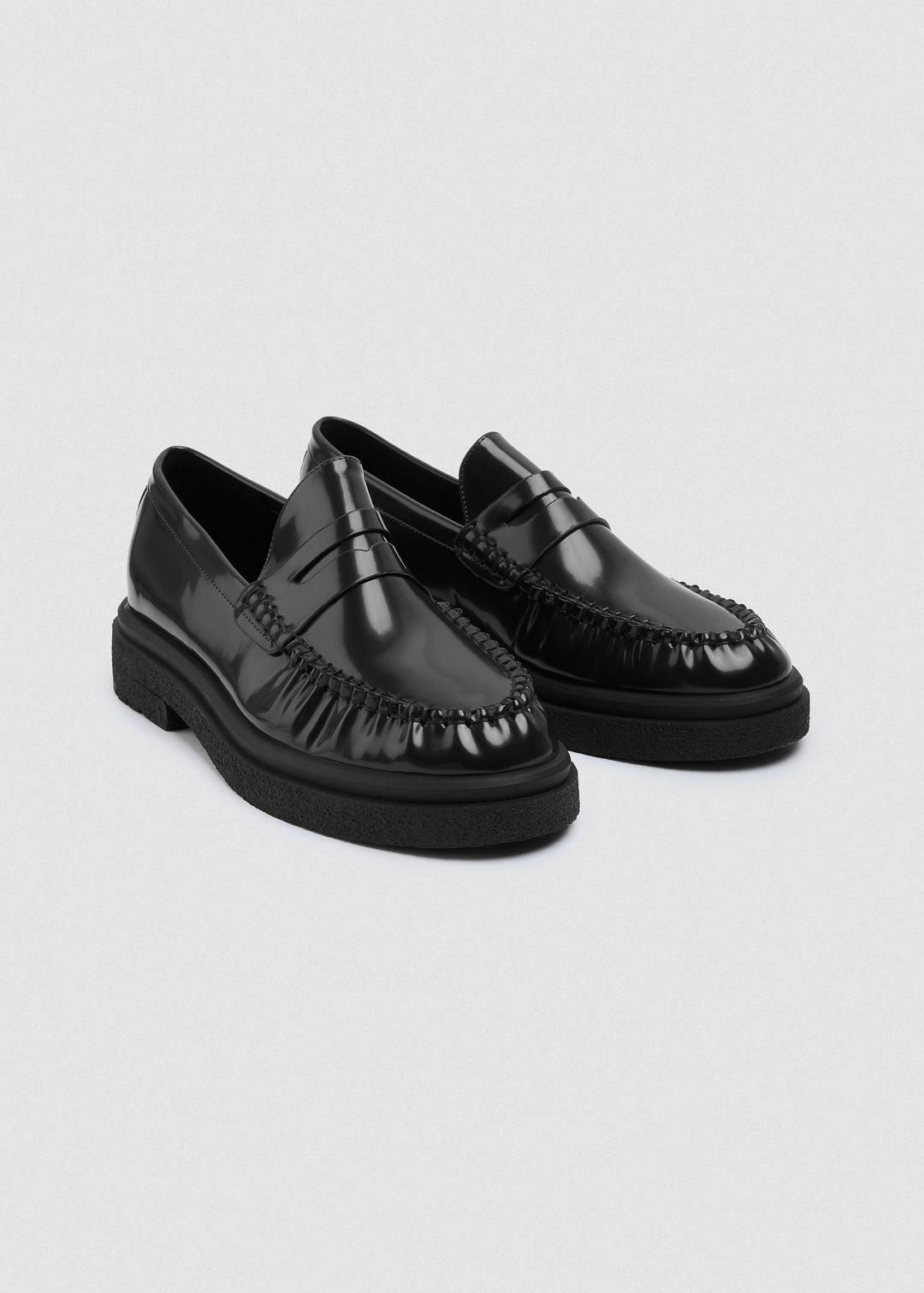 Penny Loafers Chunky Sole - Black