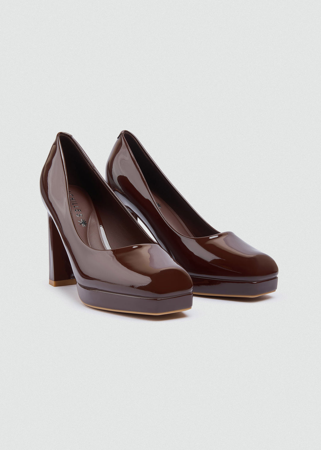Closed Platform Pumps - Brown