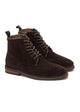 Suede Brogue Genuine Leather Half Boots | Brown