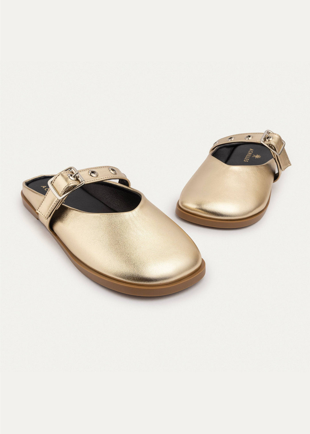 Achilles | Bella Casual Mules - Gold