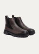 Stride Chelsea Textured Leather Boots | Brown