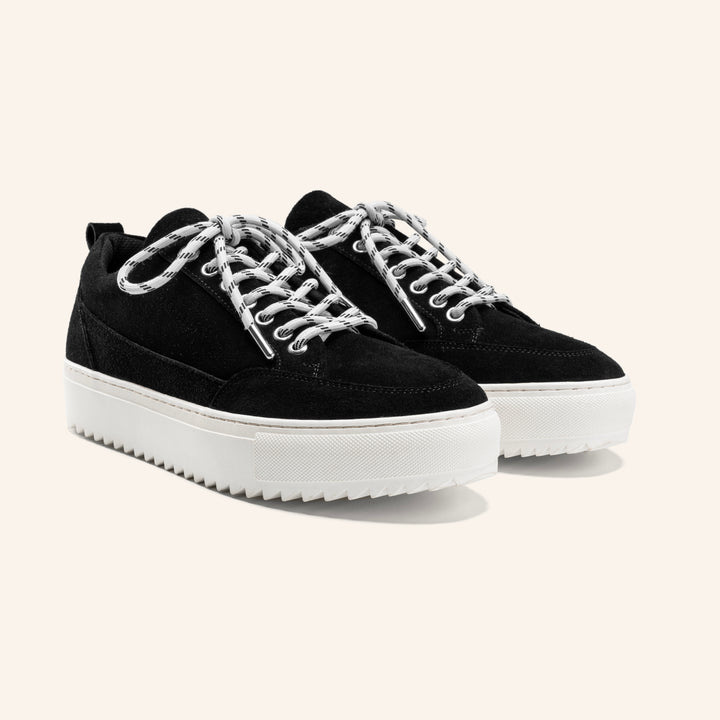 Achilles Zig 4.0  | Moc Toe Lace Up Sneakers - B & W