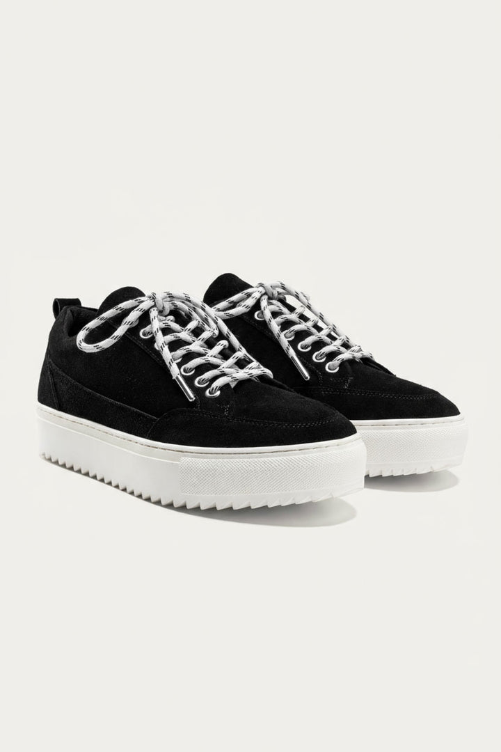 Achilles Zig 4.0  | Moc Toe Lace Up Sneakers - B & W
