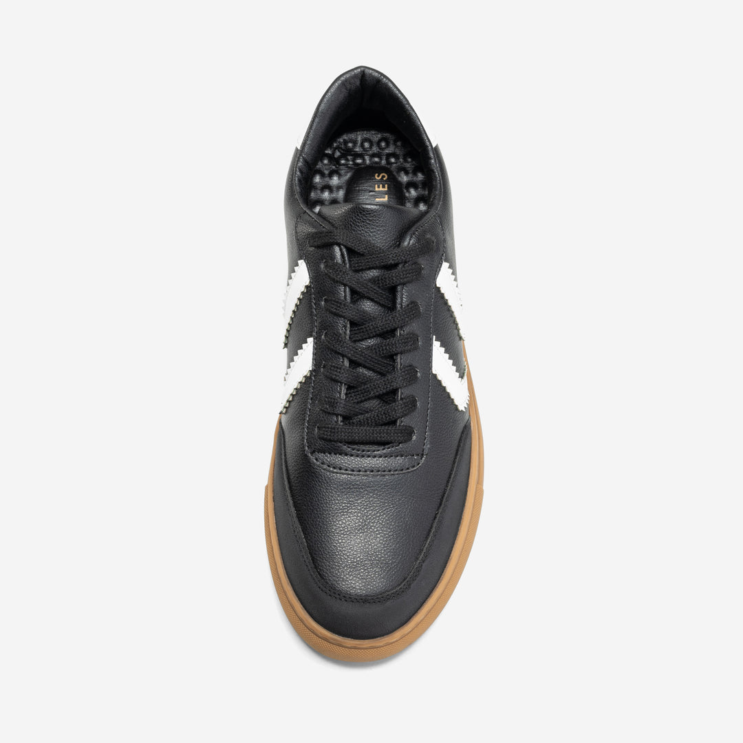 Achilles Clack | Comfy Lace Up Sneakers - Black