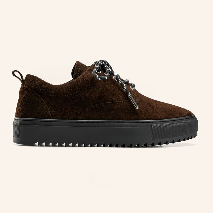 Achilles Zig 2.0 | Lace up Suede Sneakers - Dark Brown