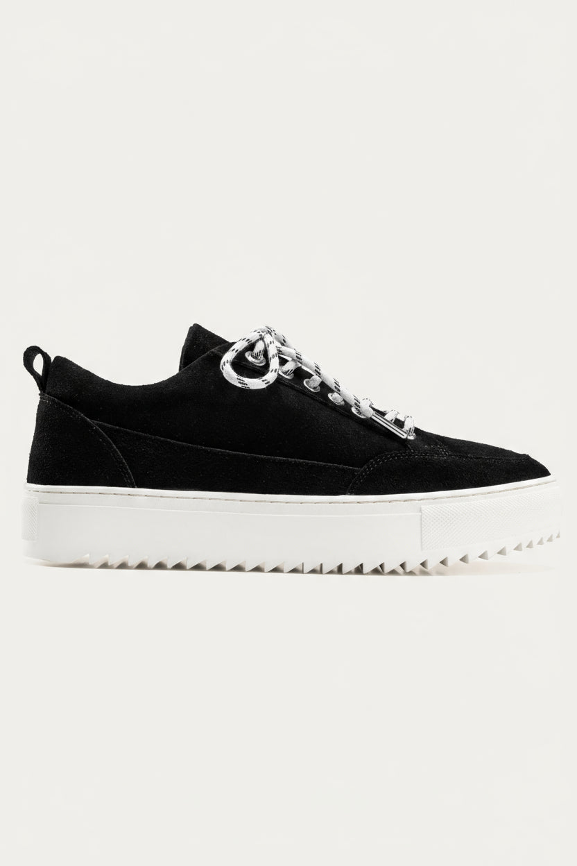 Achilles Zig 4.0  | Moc Toe Lace Up Sneakers - B & W