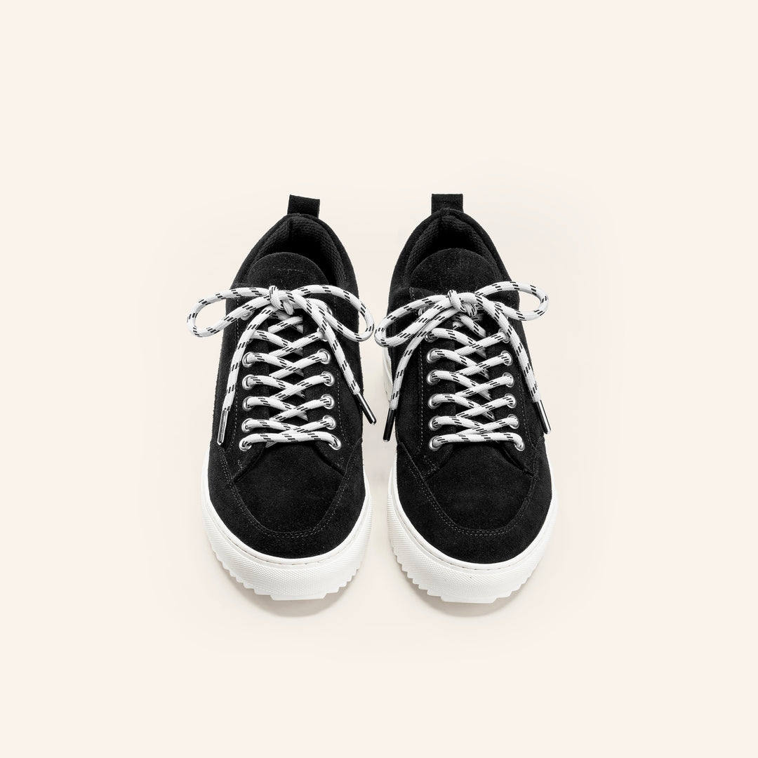 Achilles Zig 4.0  | Moc Toe Lace Up Sneakers - B & W