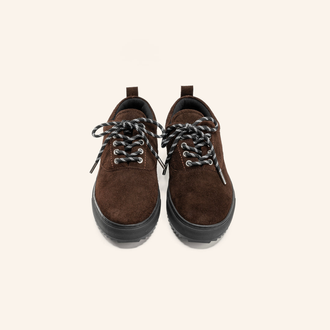 Achilles Zig 2.0 | Lace up Suede Sneakers - Dark Brown