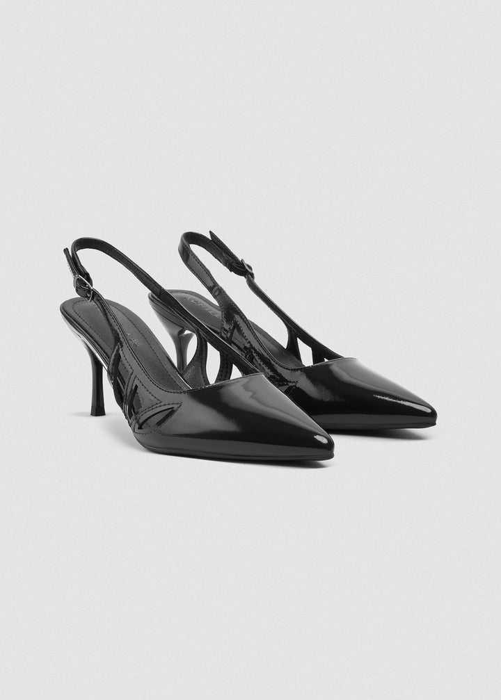 Slingback Platform Pumps - Black