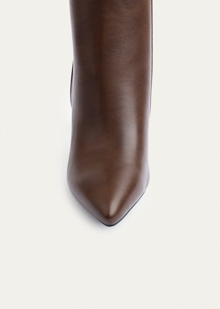 Orion Ringed Heeled Boots | Brown