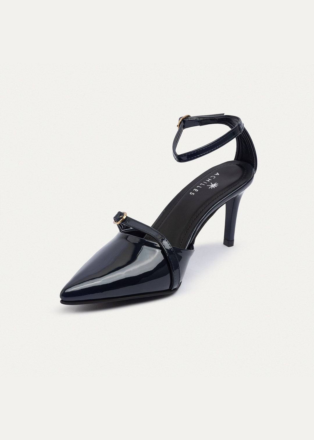 Achilles| Charm Pointed Heels - Navy Blue